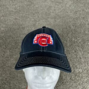 Chicago Cubs Hat Mens One Size Cooperstown Blue Red Strapback MLB Baseball Cap